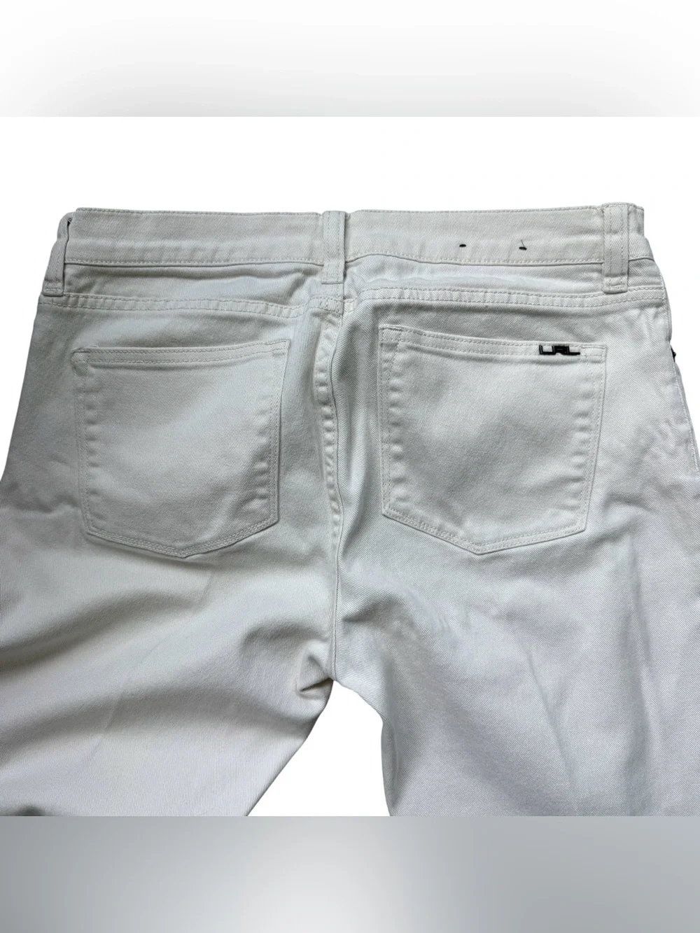 Lauren Ralph Lauren White Straight Leg Jeans Size 8 Minimalist Coastal Mom Denim